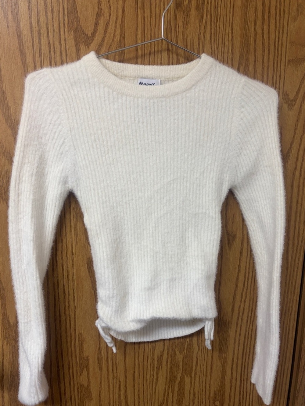 Princess Polly Ivory Ribbed Crew Sweater